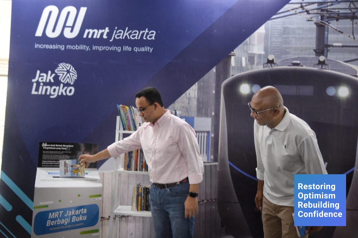  Pojok  Baca  MRT Upaya Jakarta Tingkatkan Literasi Warganya