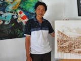 Gambar sampul Yudi Purbaya, Ubah Bubuk Kopi Menjadi Lukisan Berkarya Seni Tinggi